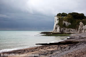 White cliffs of Dover.